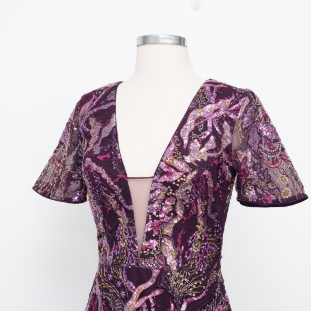 Dress The Population Floral Sequin Embroidery Mini‎ Dress - Picture 5 of 13